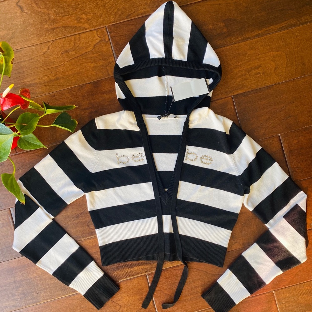 Bebe Hooded Crop Sweater
